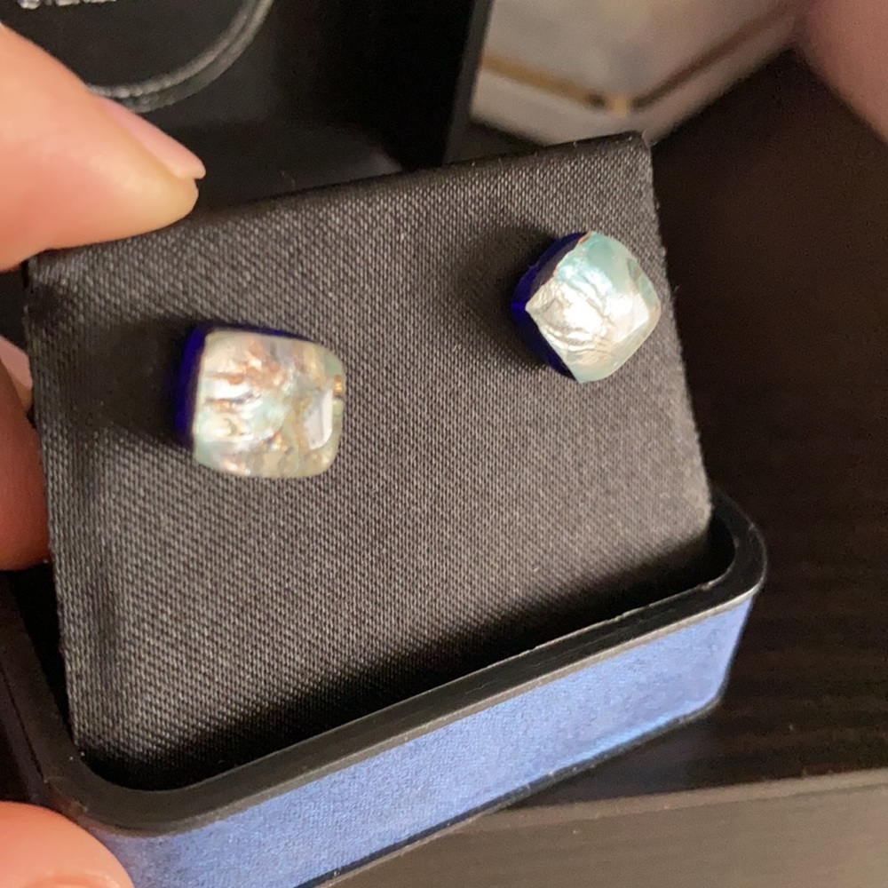 🇮🇹Glass blown from Murano, Italy stud earrings - Picture 3 of 5